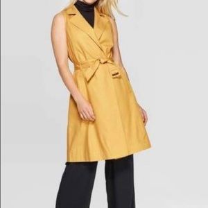 A New Day Yellow Trench Vest Size S